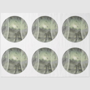 A Round Gothic Halloween Series Design 7 Tissue Paper