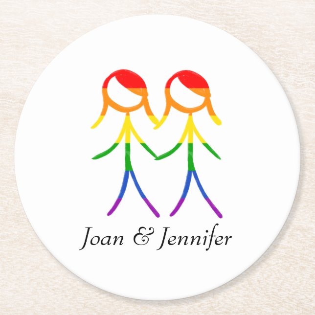 A Round of Love Paper Coaster (Front)