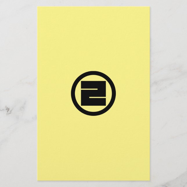 a round square note-paper stationery (Front)