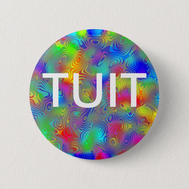 A ROUND TUIT 6 CM ROUND BADGE (Front)