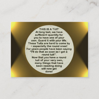 A Round Tuit calendar ~ Chubby Biz card
