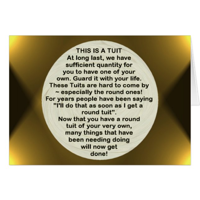 A Round Tuit ~ card (Front Horizontal)