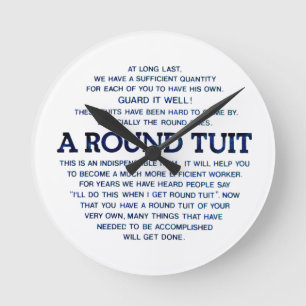 A Round Tuit Clock