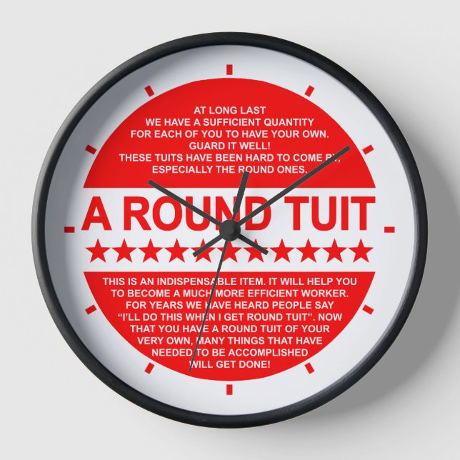 A Round Tuit Clock (Front)