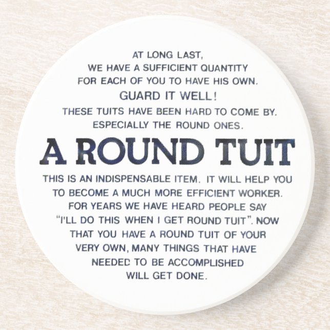 A Round Tuit! Coaster (Front)