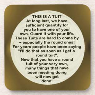 A Round Tuit ~ Cork Coaster