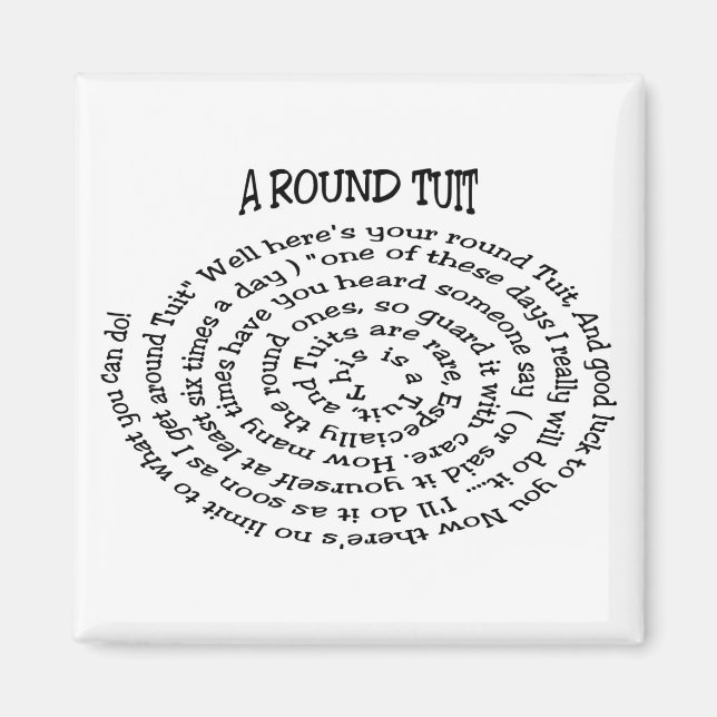 A Round Tuit Magnet (Front)