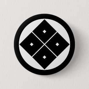 a rounded corner 6 cm round badge