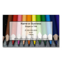 A Row of Brightly Coloured Pencils.