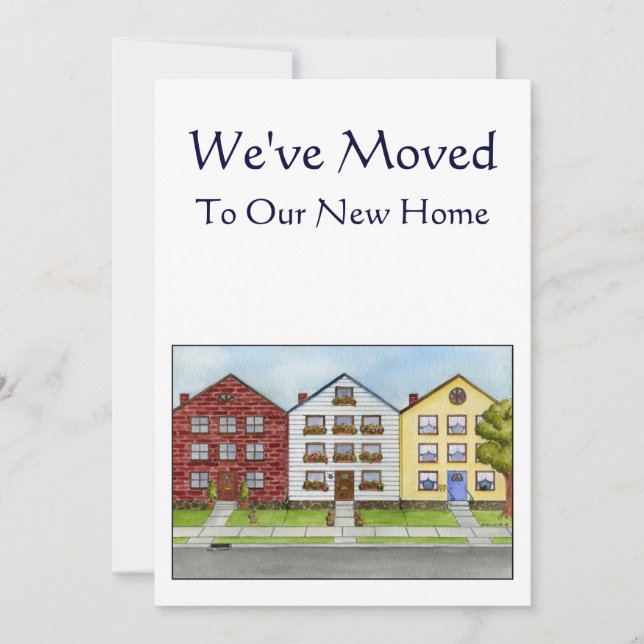 A Row Of Houses We've Moved Announcement (Front)