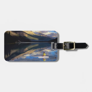 A rower on Banff Lake in the Canada MR) Luggage Tag