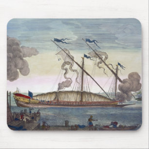 A Royal Galley (Spanish or Portuguese) rowed by sl Mouse Pad