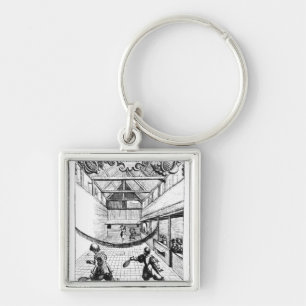 A Royal Game of Tennis in the Jeu de Paume Key Ring