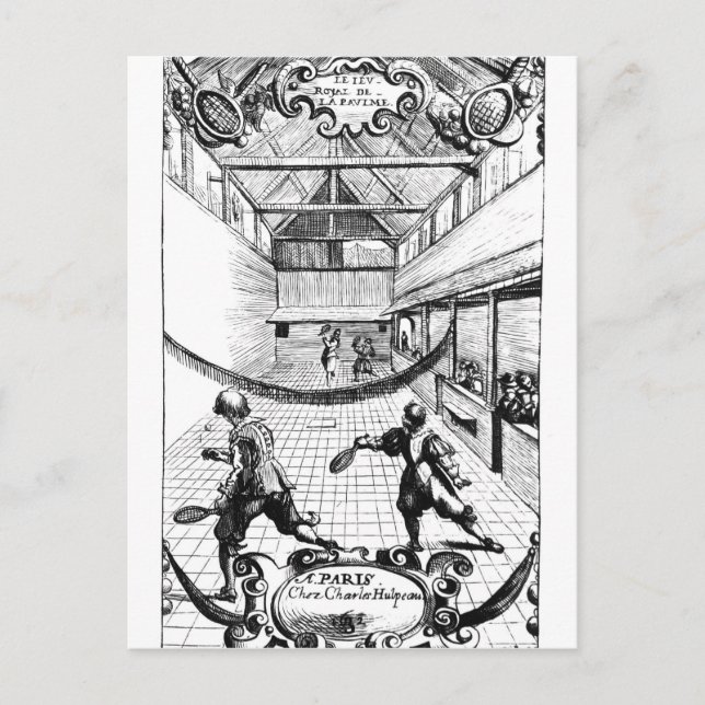 A Royal Game of Tennis in the Jeu de Paume Postcard (Front)