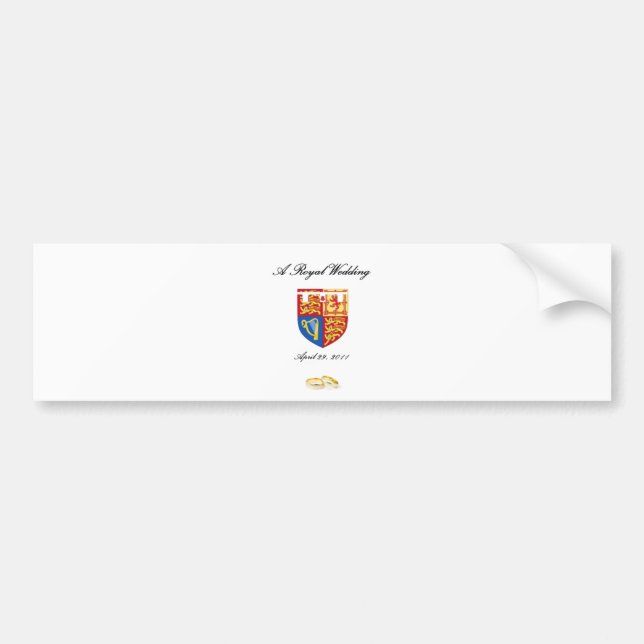 A Royal Wedding Bumper Sticker (Front)