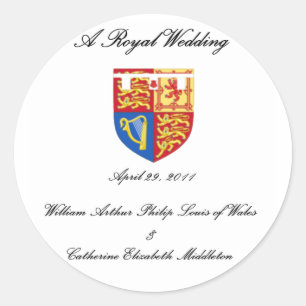 A Royal Wedding Classic Round Sticker