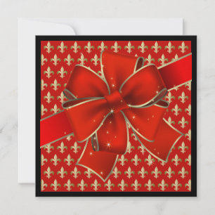 A Royally Elegant Red Bow Invitation