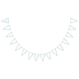 A rug featuring a blue and white creative arts mot bunting