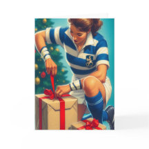 A Rugby Christmas - Rugby Greeting Card
