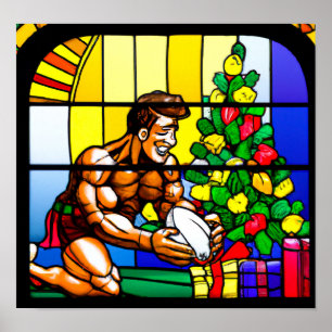 A Rugby Christmas - Rugby Painting Print