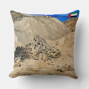A rugged, arid landscape cushion
