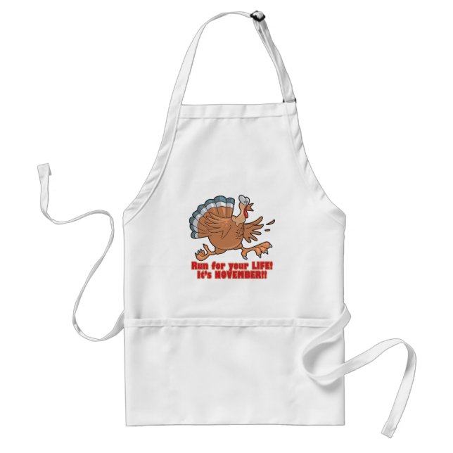 a run for life funny turkey standard apron (Front)