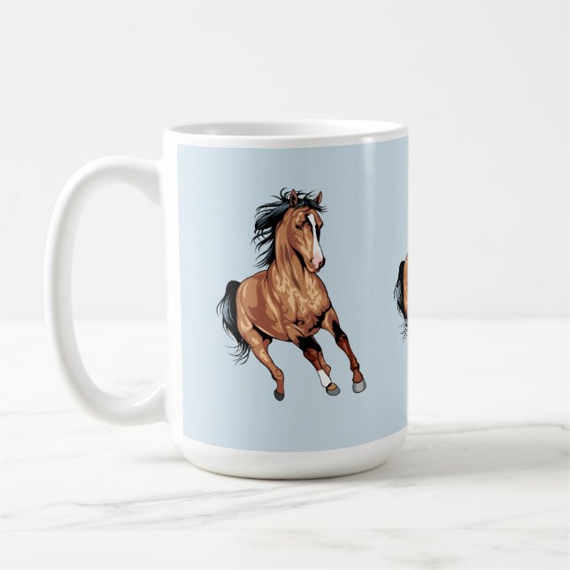 a running forest horse coffee mug (Left)