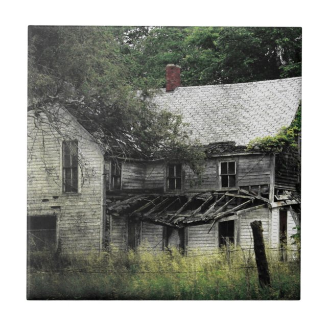 A Rural Missouri Abandoned House Ceramic Tile (Front)