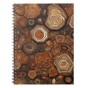 A Rustic Notebook with Natural Wooden Texture