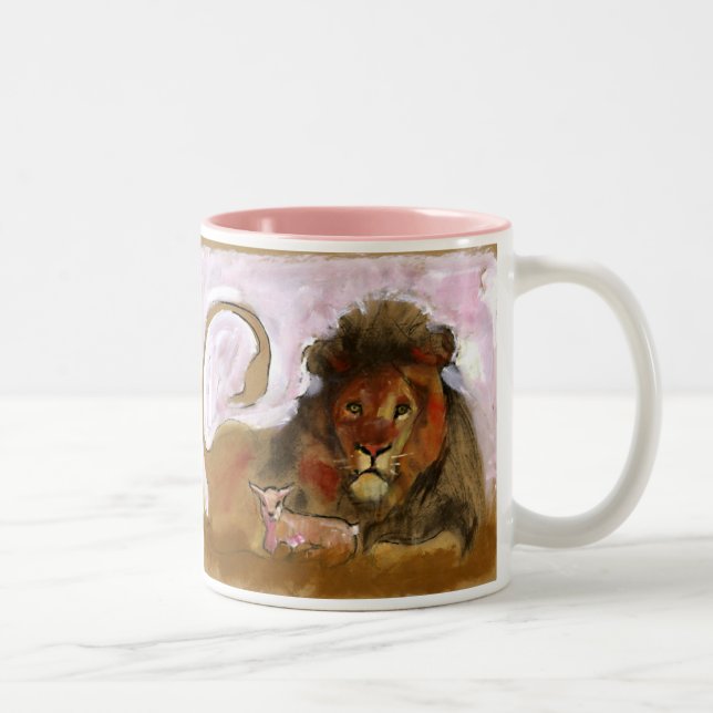 A.S.K. - Lion & Lamb Two-Tone Coffee Mug (Right)