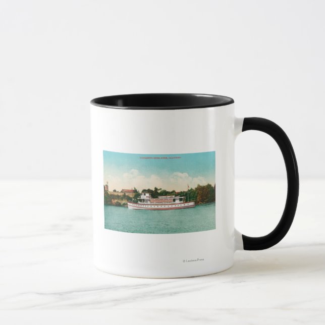 A Sacramento River Scene with a Riverboat Mug (Right)