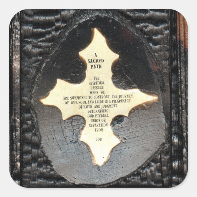 A Sacred Path Square Sticker (Front)