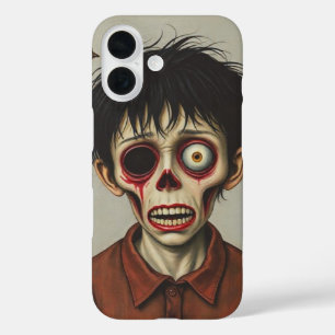 A sad one eyed boy iPhone 16 case