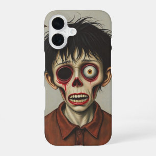 A sad one eyed boy iPhone 16 case