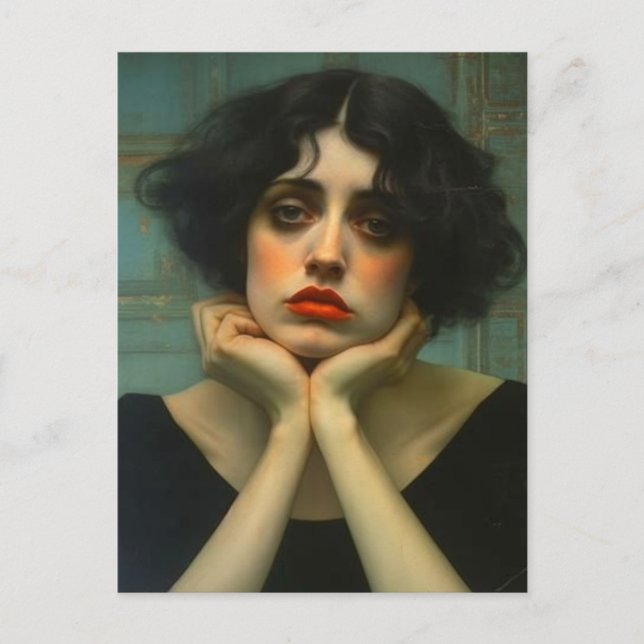 A Sad Woman Postcard (Front)