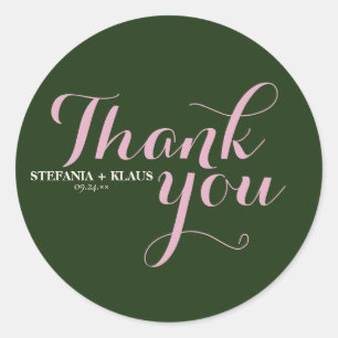 A Sage and Blush Modern Minimalist  Classic Round  Classic Round Sticker