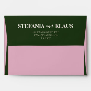 A Sage and Blush Modern Minimalist  Envelope