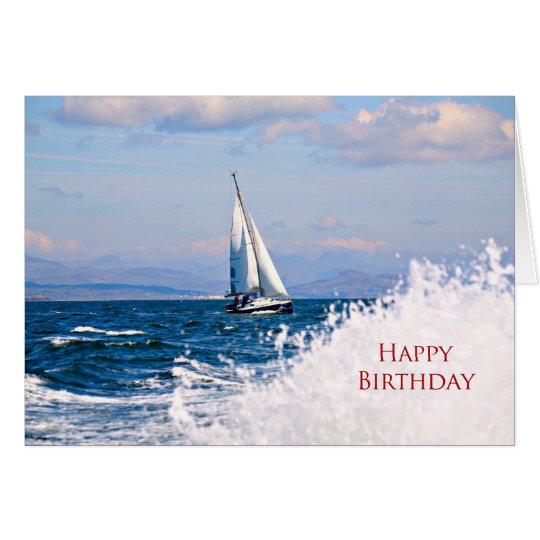 A sailboat birthday card