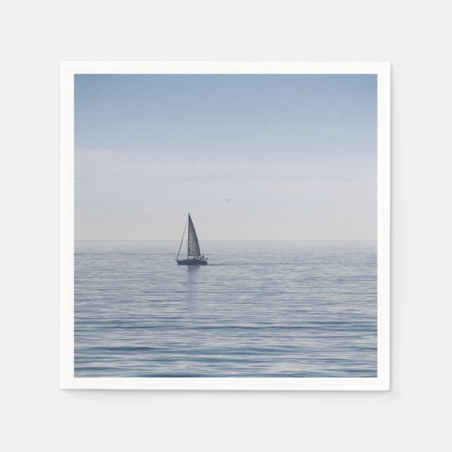 A sailboat on a calm sea napkin (Front)