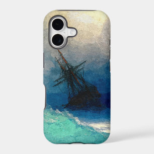 A sailing ship in a storm