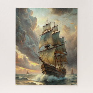 A sailing ship in the ocean jigsaw puzzle