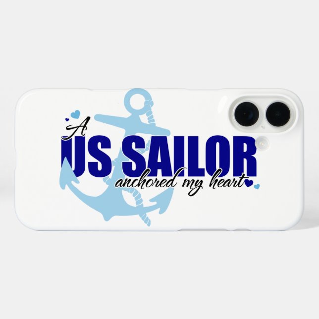 A Sailor Anchored My Heart Case-Mate iPhone Case (Back (Horizontal))