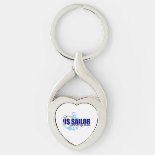 A Sailor Anchored My Heart Key Ring