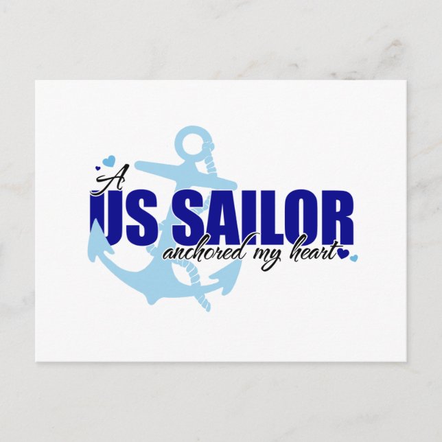 A Sailor Anchored My Heart Postcard (Front)