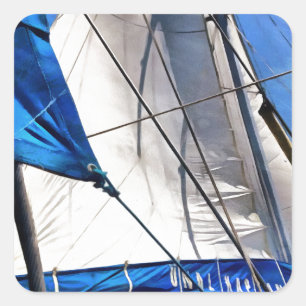 A Sailor Is An Artist And His Medium The Wind Square Sticker