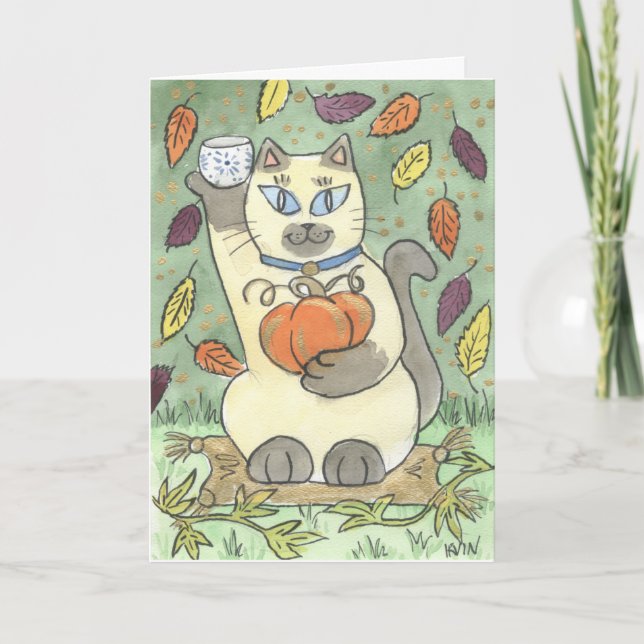 A Sake Toast to Harvest Time with Verse Inside Card (Front)