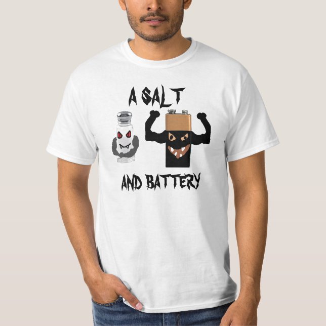 A SALT , AND BATTERY T-Shirt (Front)