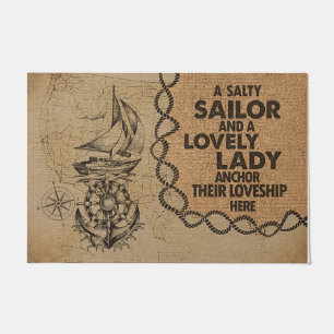 A Salty Sailor And A Lovely Lady Doormat
