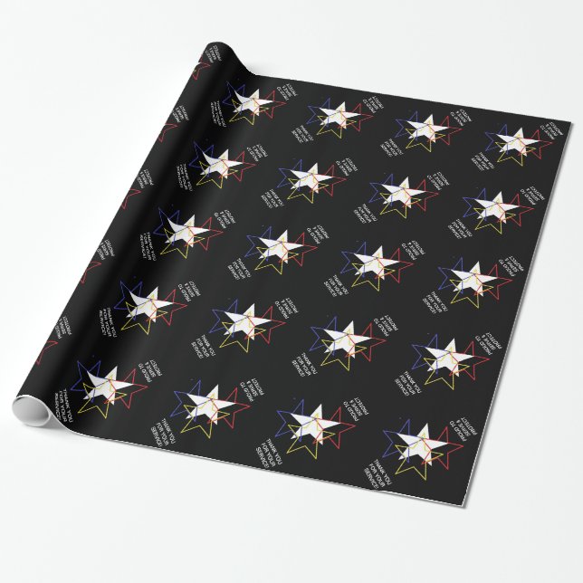 A SALUTE TO THE MILITARY WRAPPING PAPER (Unrolled)