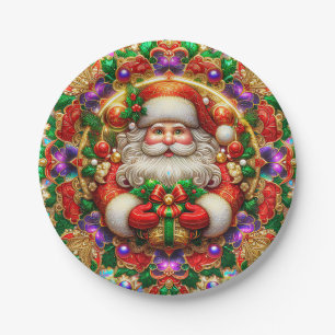 A SANTA'S CHRISTMAS ~ Cute ~ Paper Plate